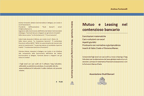 libro mutuo e leasing nel contenzioso bancario